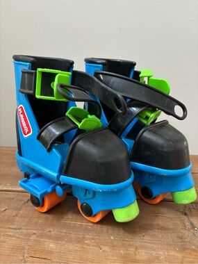 Vintage Playskool In-Line Roller Skates Strap On Adjustable